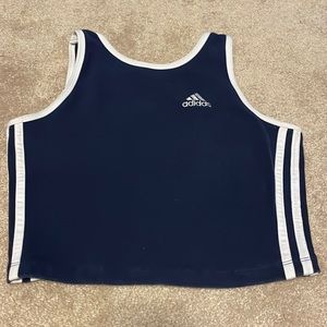 Blue Adidas workout top. Short